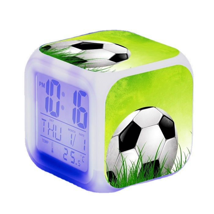 Réveil Enfant 5 ans – Cube LED Football avec Affichage Digital
