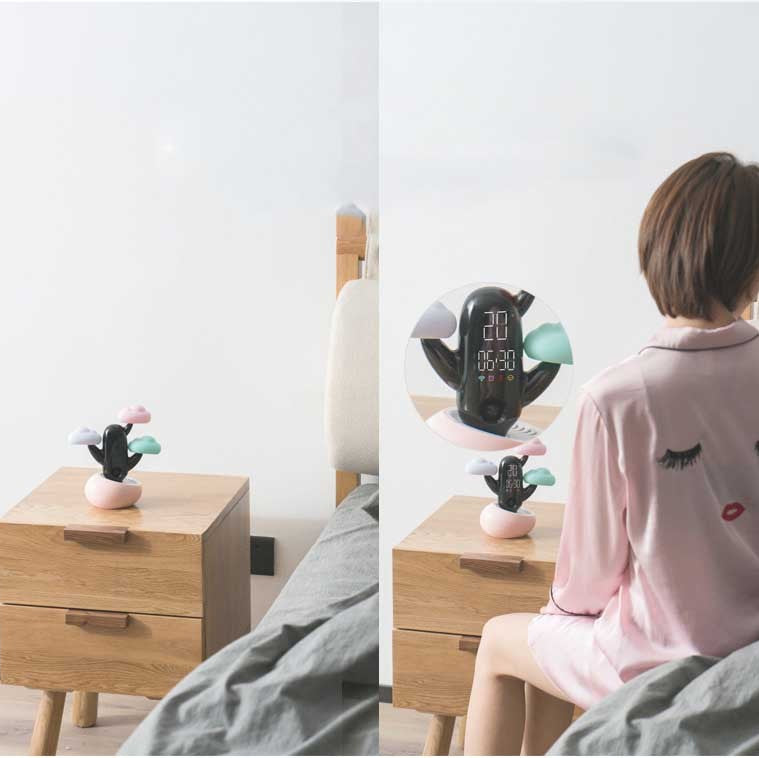 Réveil Enfant 6 ans – LED Nuages Multicolores avec Affichage Digital et Veilleuse