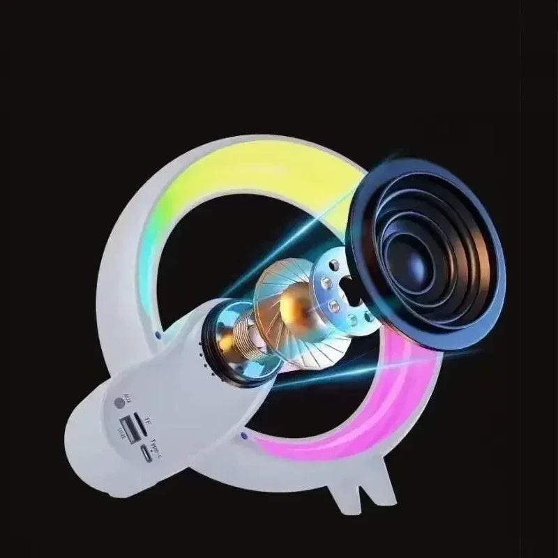 Réveil Lampe de Chevet LED Multicolore avec Affichage Digital et Bluetooth