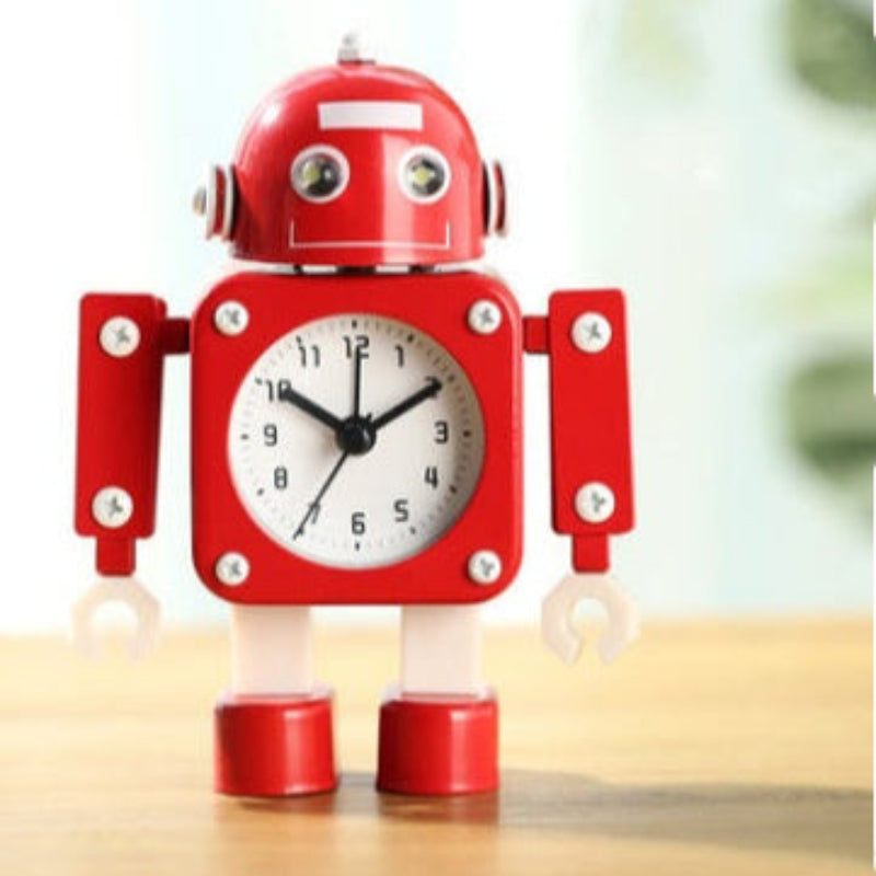 Réveil Enfant 5 ans – Robot Analogique Noir & Jaune avec Alarme