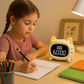 Réveil Éducatif Enfant Chat avec Lumière LED Multicolore et Double Alarme