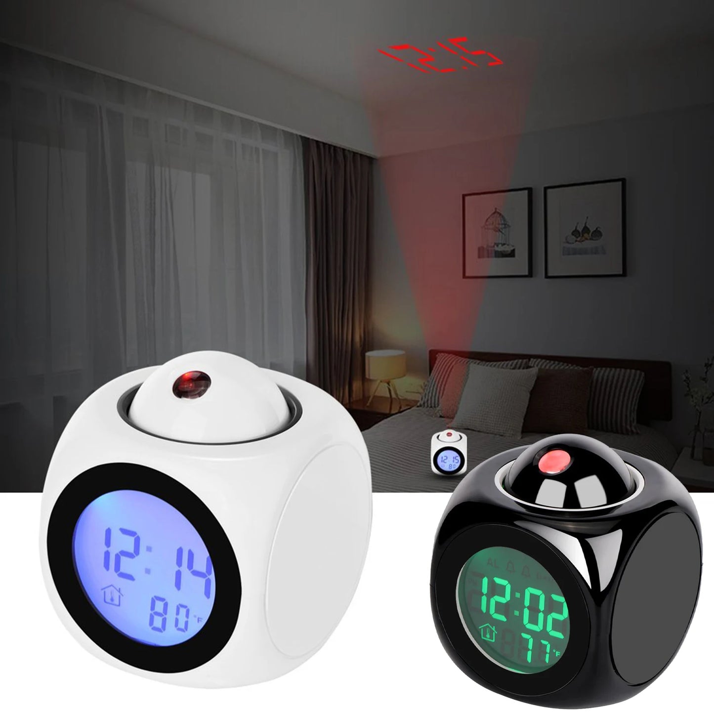 Mini réveil projecteur