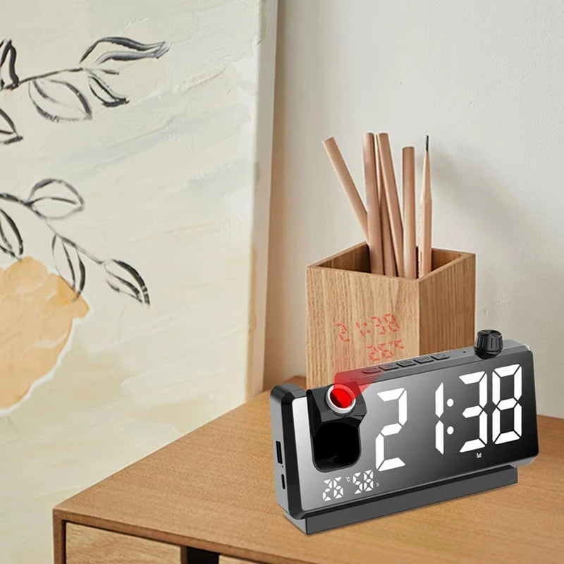 Réveil projecteur et température