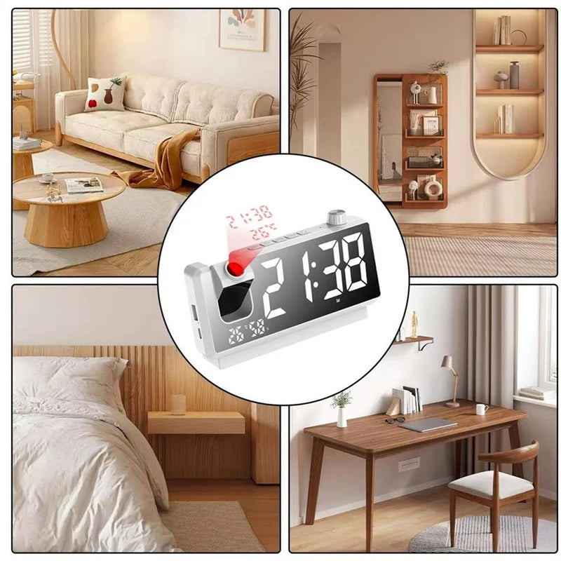 Réveil projecteur et température