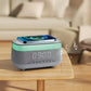 Enceinte Bluetooth avec Réveil LED et Chargeur Sans Fil – Design Élégant et Multicolore
