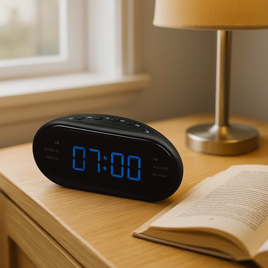 Radio Réveil Ado Classique – Grand Affichage LED, Double Alarme