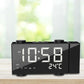 Radio Réveil Ado Projecteur LED Double Alarme, Température et FM