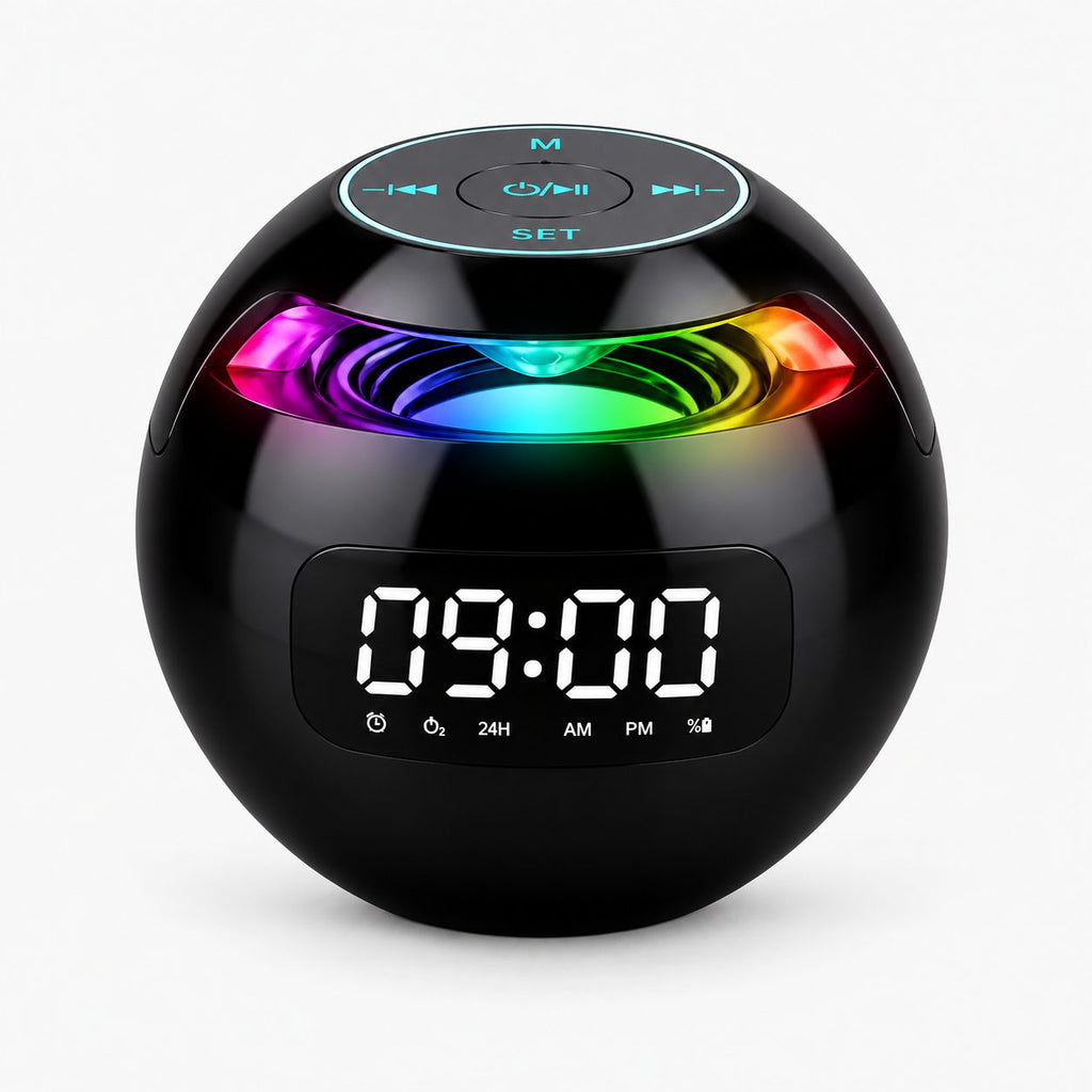 Radio Réveil Ado Bluetooth – Sphère LED Multicolore