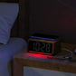Radio Réveil Bois avec Chargeur à Induction, Bluetooth et Écran LED XXL