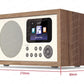Radio Réveil Bois avec écran couleur, WiFi et haut-parleur stéréo