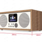 Radio Réveil Bois avec écran couleur, WiFi et haut-parleur stéréo