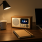 Radio Réveil Bois avec écran couleur, WiFi et haut-parleur stéréo