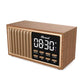 Radio Réveil Bois Rétro avec Haut-Parleur Bluetooth et FM