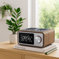 Radio Réveil Bois avec Télécommande, FM et Grand Écran LED Multifonction