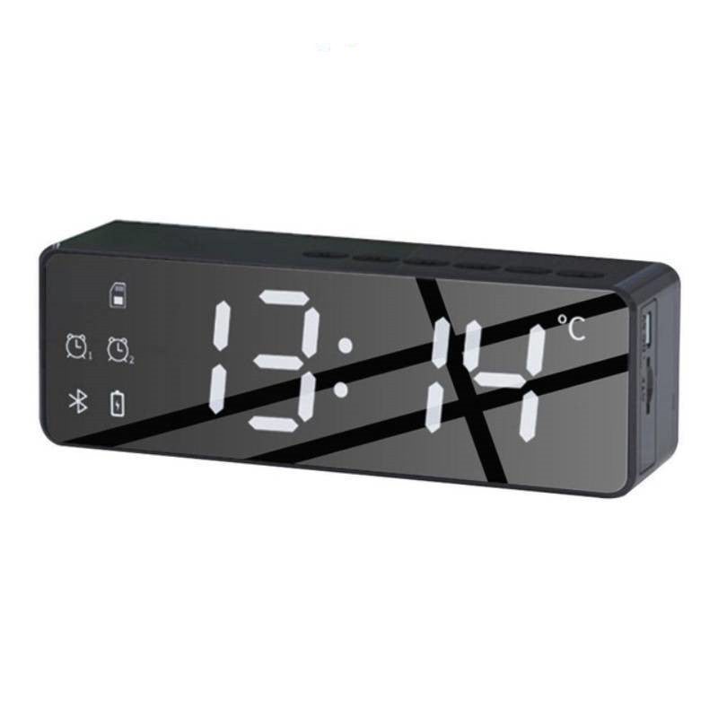 Radio Réveil Connecté Forme rectangulaire, Ecran Miroir