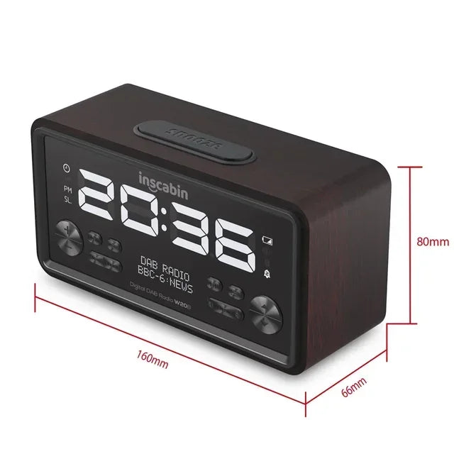 Radio Réveil Design Bois DAB+ Bluetooth