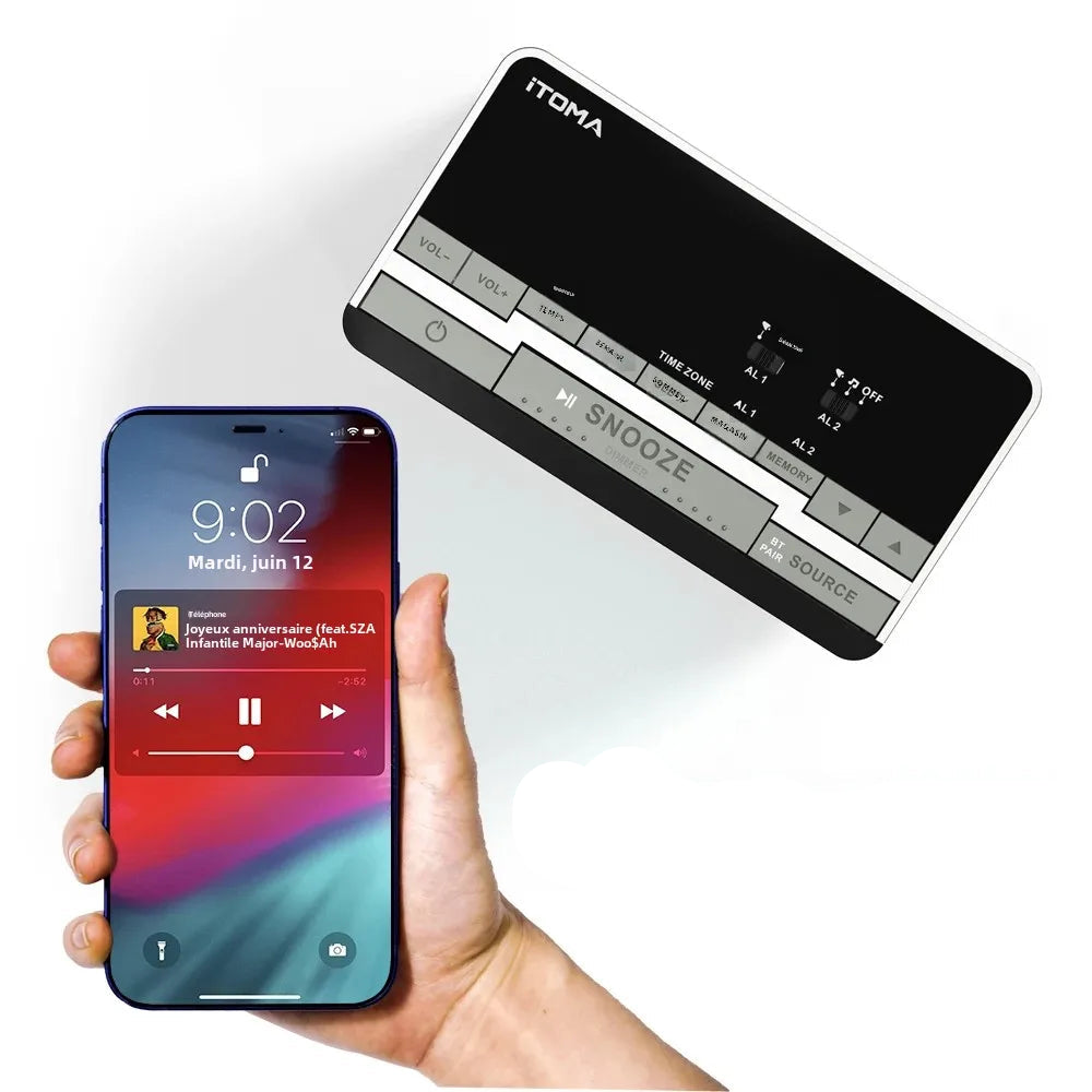 Radio Réveils Design – Double Alarme, USB, Écran LED, Grande Taille