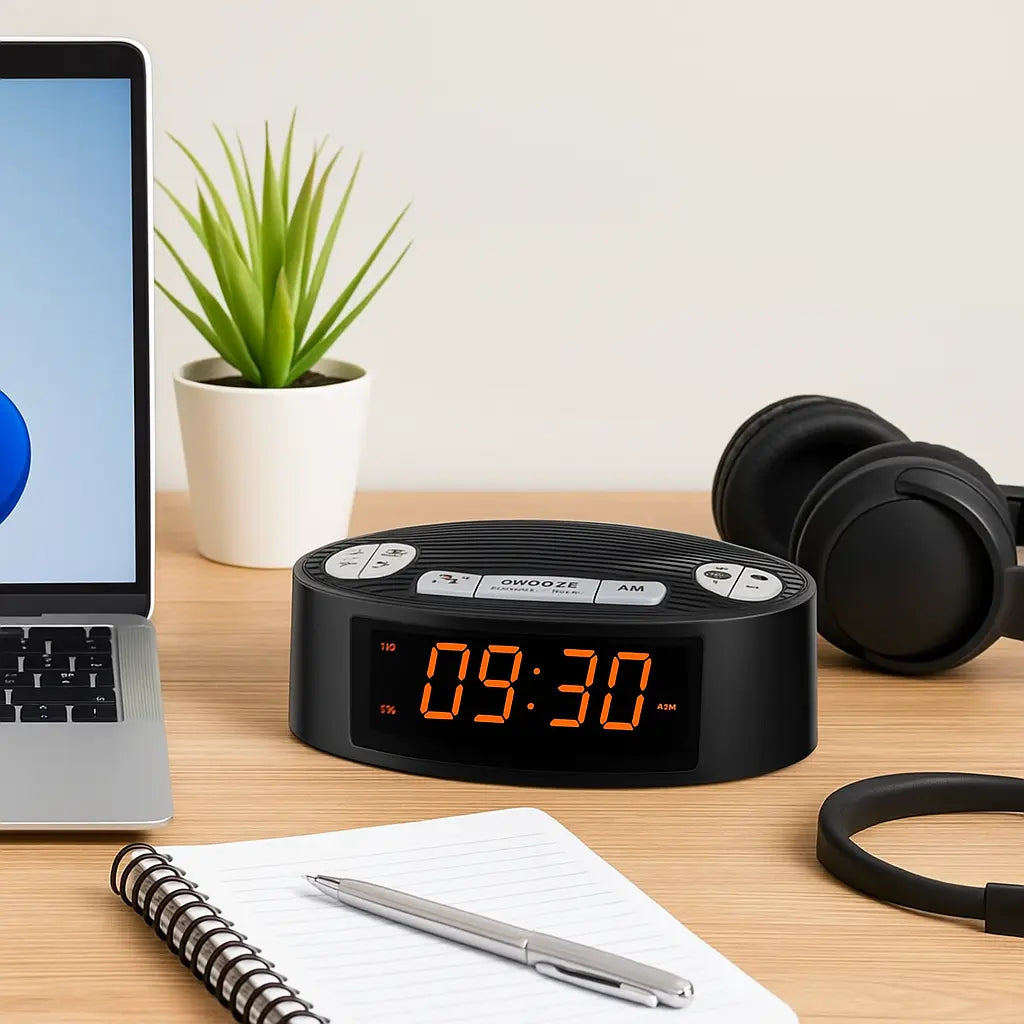 Radio Réveils Design Multifonction Double Alarme, Radio AM/FM