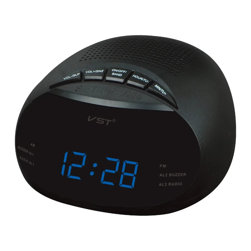 Radio Réveil Design Numérique avec Double Alarme et Affichage LED