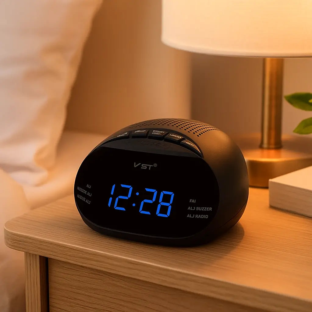 Radio Réveil Design Numérique avec Double Alarme et Affichage LED