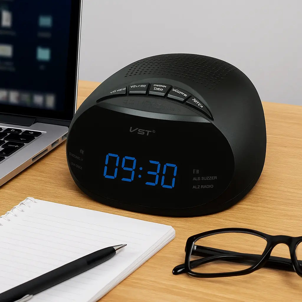 Radio Réveil Design Numérique avec Double Alarme et Affichage LED