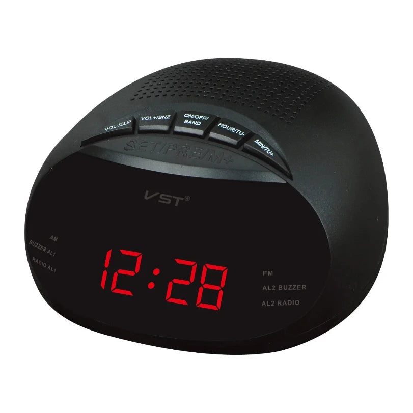 Radio Réveil Design Numérique avec Double Alarme et Affichage LED