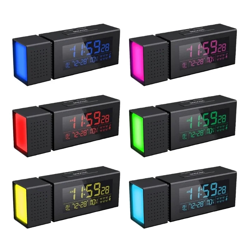 Radio Réveil Lumineux LED avec Bluetooth et Haut-Parleur Intégré