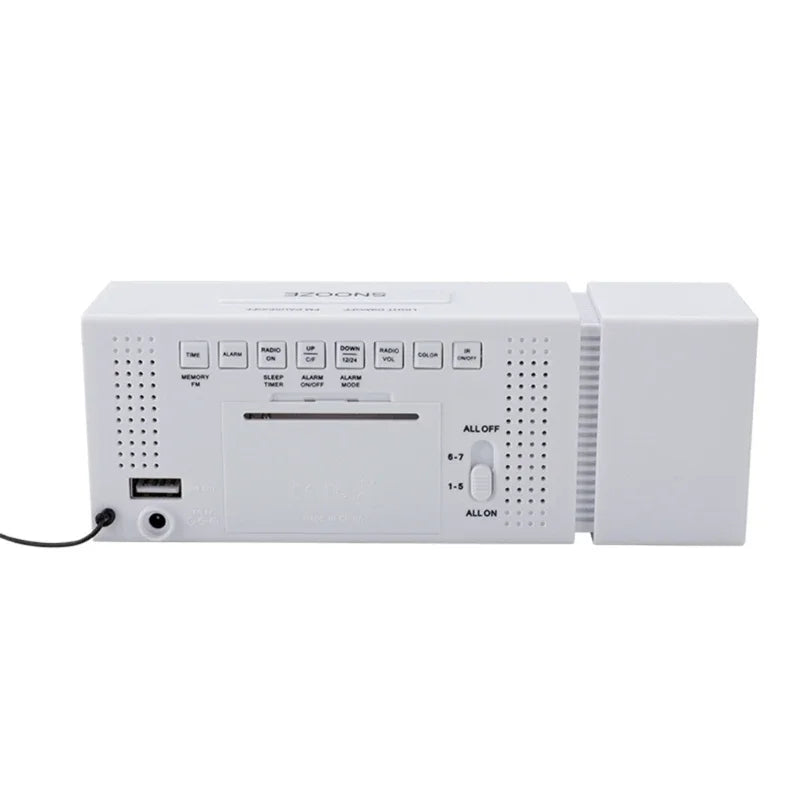 Radio Réveil Lumineux LED avec Bluetooth et Haut-Parleur Intégré