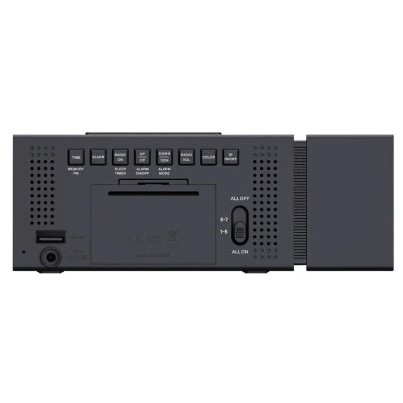 Radio Réveil Lumineux LED avec Bluetooth et Haut-Parleur Intégré