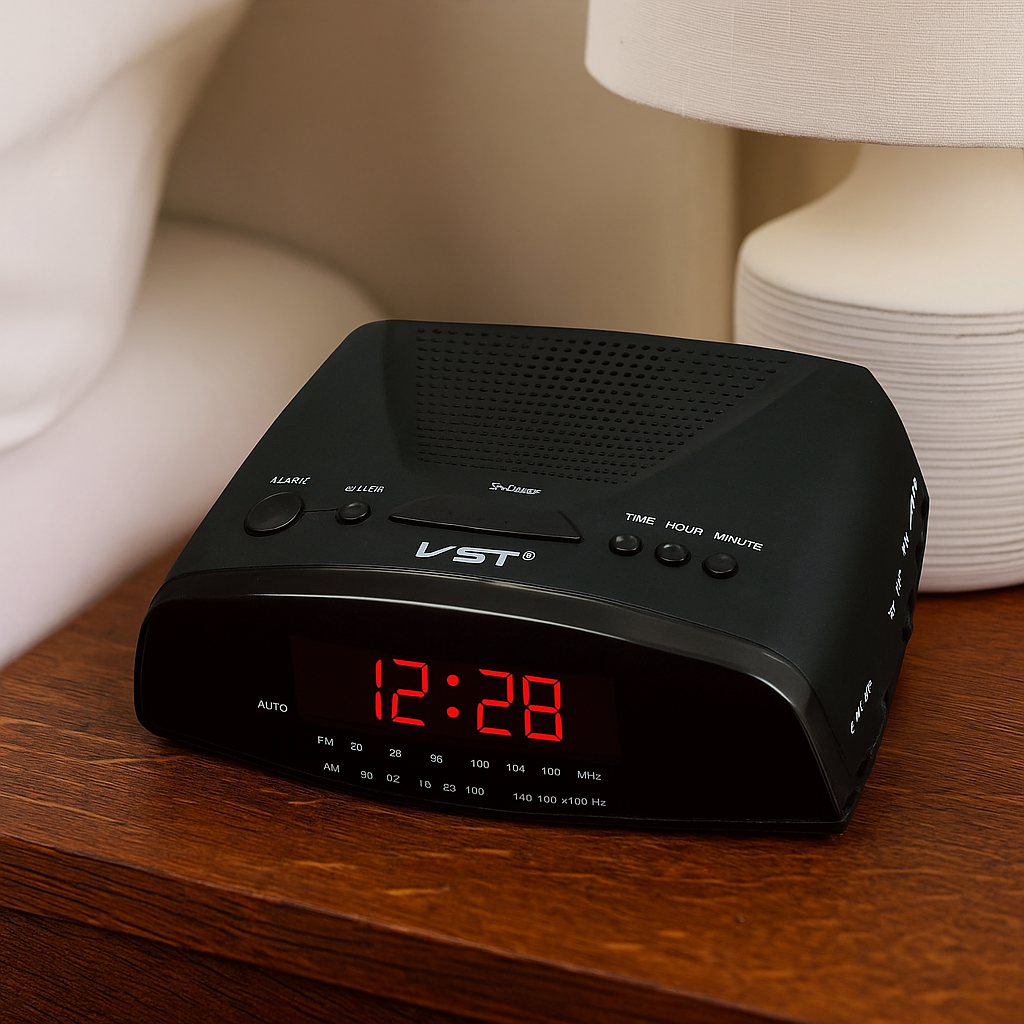 Radio Réveil Design – LED Multifonction avec Double Alarme