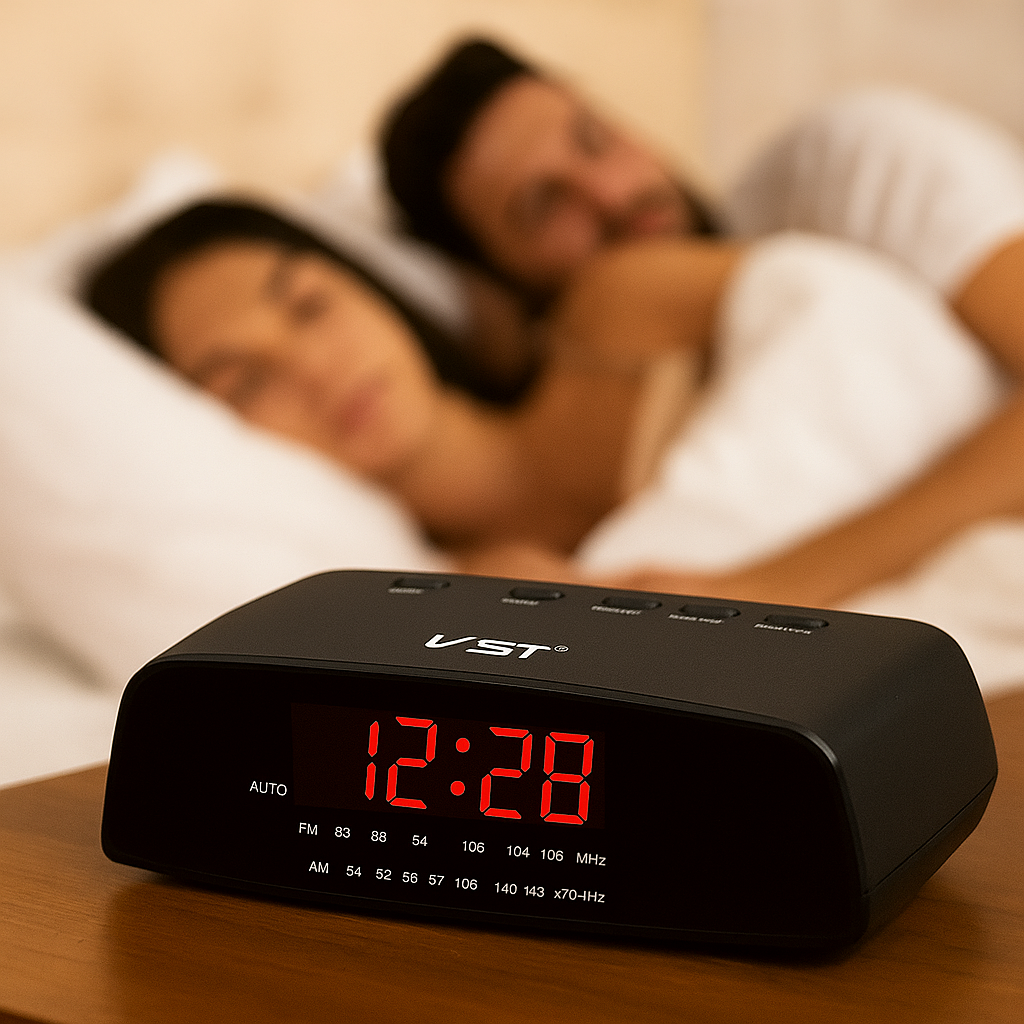 Radio Réveil Design – LED Multifonction avec Double Alarme