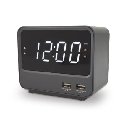 Radio Réveil Lumineux Numérique LED avec Affichage Température et Date