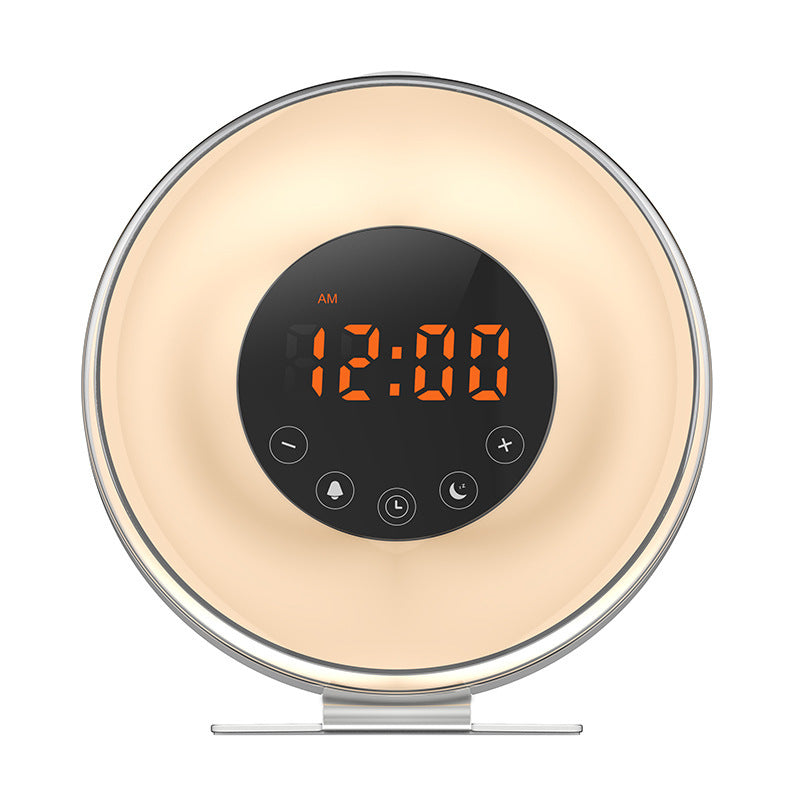 Radio Réveils Lumineux – LED Rond avec Lumière Douce et Commandes Tactiles