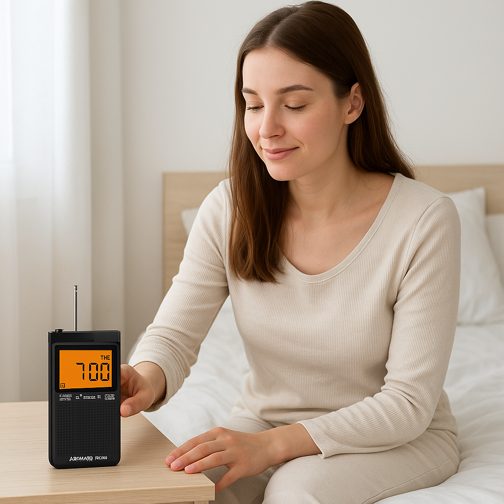 Radio Réveils Portable AM/FM/WB avec Alarme et Alerte Météo