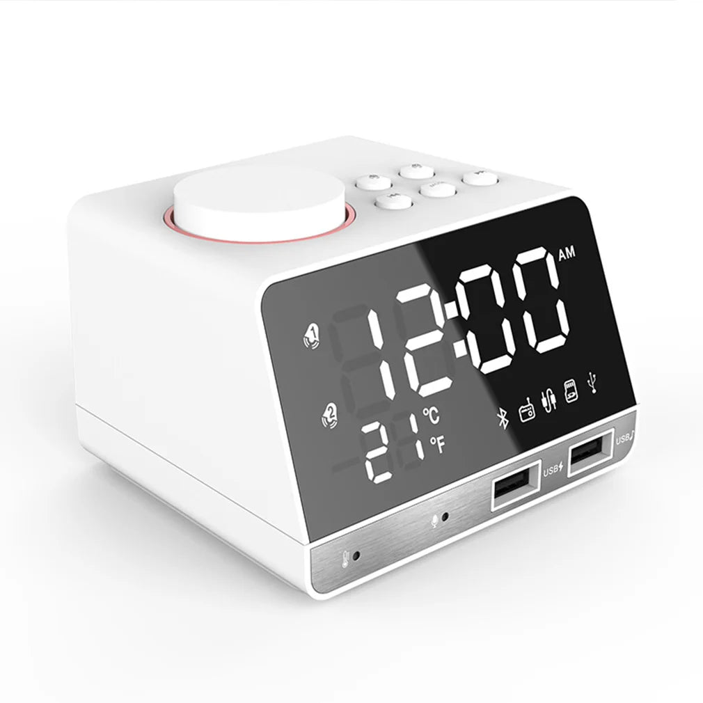Radio Réveil Vintage Digital USB, Double Alarme et Charge Rapide
