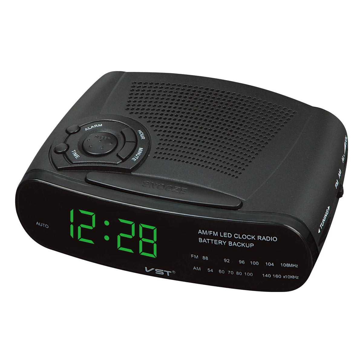 Radio Réveil Vintage FM avec Affichage LED Rouge