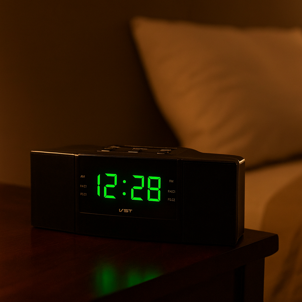 Radio Réveil Vintage LED Vert
