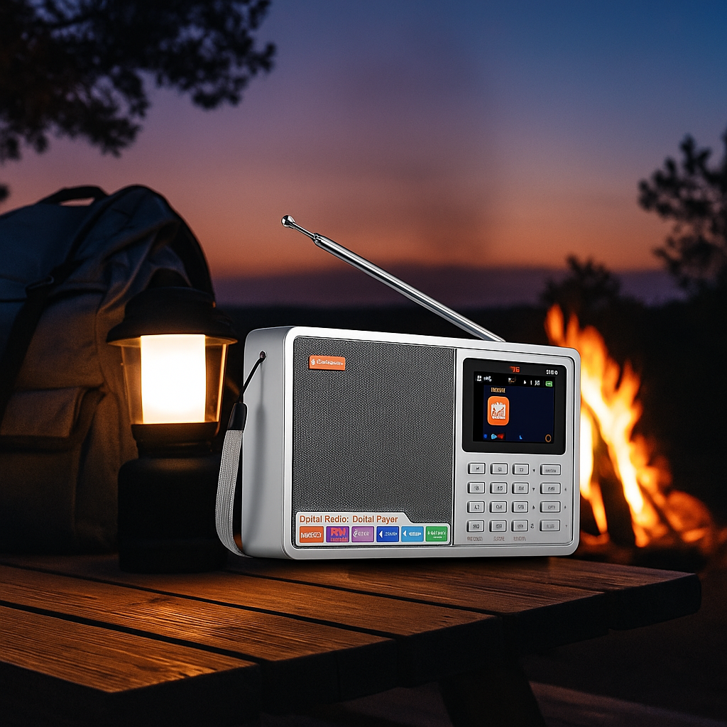 Radio Réveil Vintage Numérique avec Bluetooth, USB et Batterie