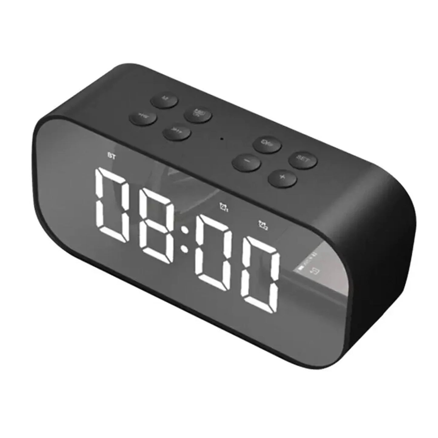 Réveil Ado Bluetooth avec Haut-Parleur Bass et Double Alarme