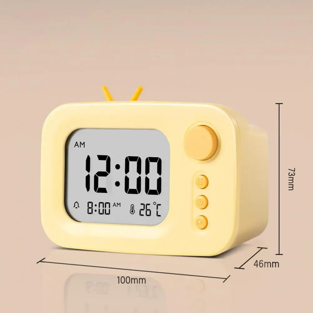 Réveil Ado Design TV Rétro avec Affichage Digital et Température