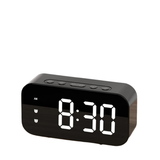 Réveil Ado – Réveil Numérique Miroir LED Grand Affichage Blanc