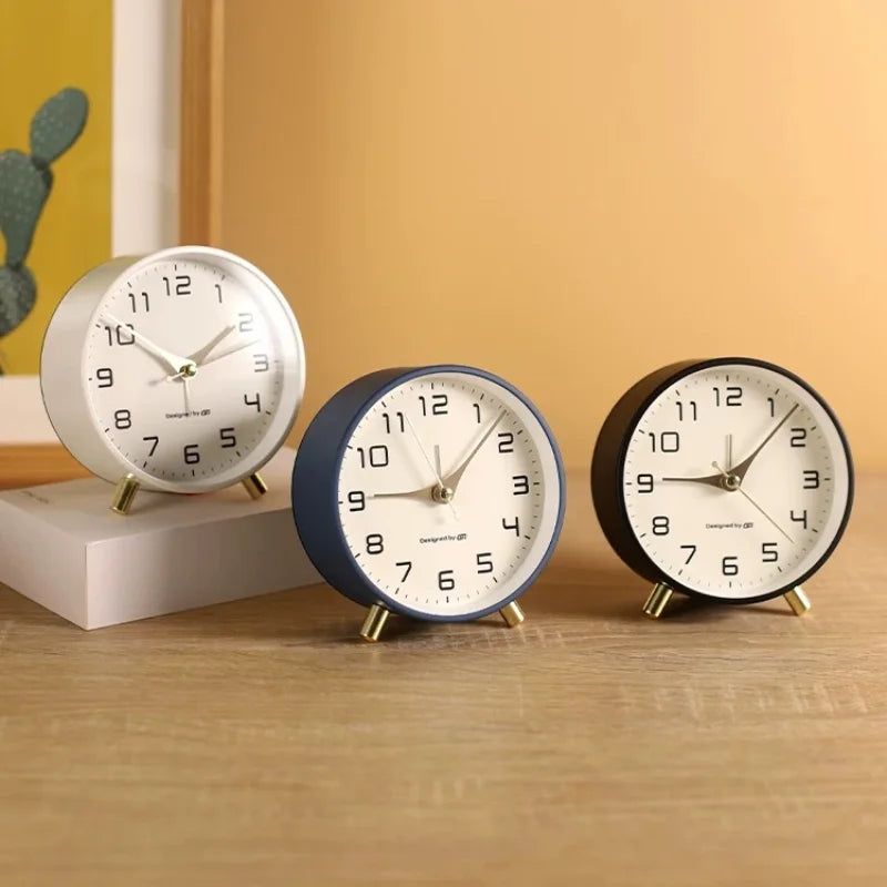 Réveil  Ado Vintage – Réveil Analogique Rond avec Pieds Dorés