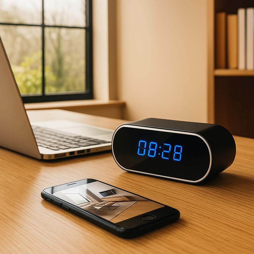 Réveil Connecté Digital avec Caméra Full HD