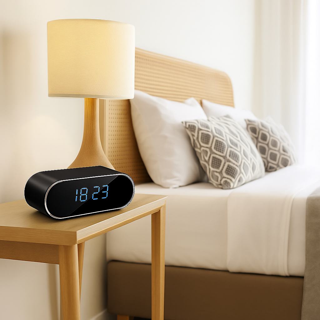 Réveil Connecté Digital avec Caméra Full HD