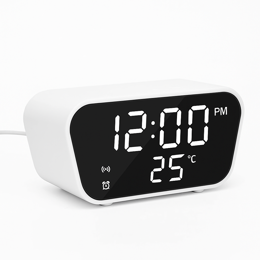 Réveil Connecté LED Station de Charge Sans Fil 15W