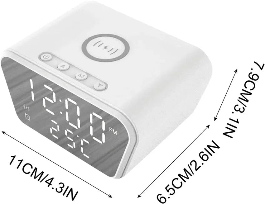 Réveil Connecté LED Station de Charge Sans Fil 15W