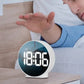 Réveil Digital Rond à Miroir – Design Compact et Élégant