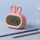 Réveil Éducatif Enfant Lapin Affichage Digital et Thermomètre Intégré
