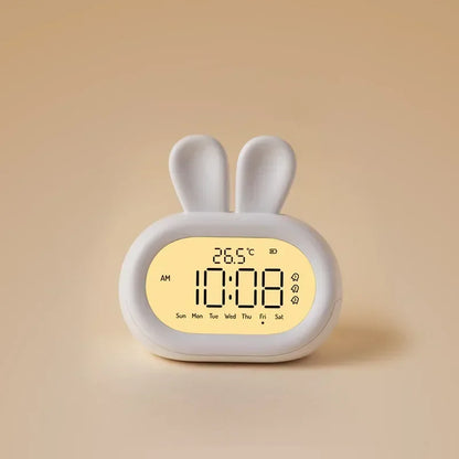 Réveil Éducatif Enfant Lapin Affichage Digital et Thermomètre Intégré
