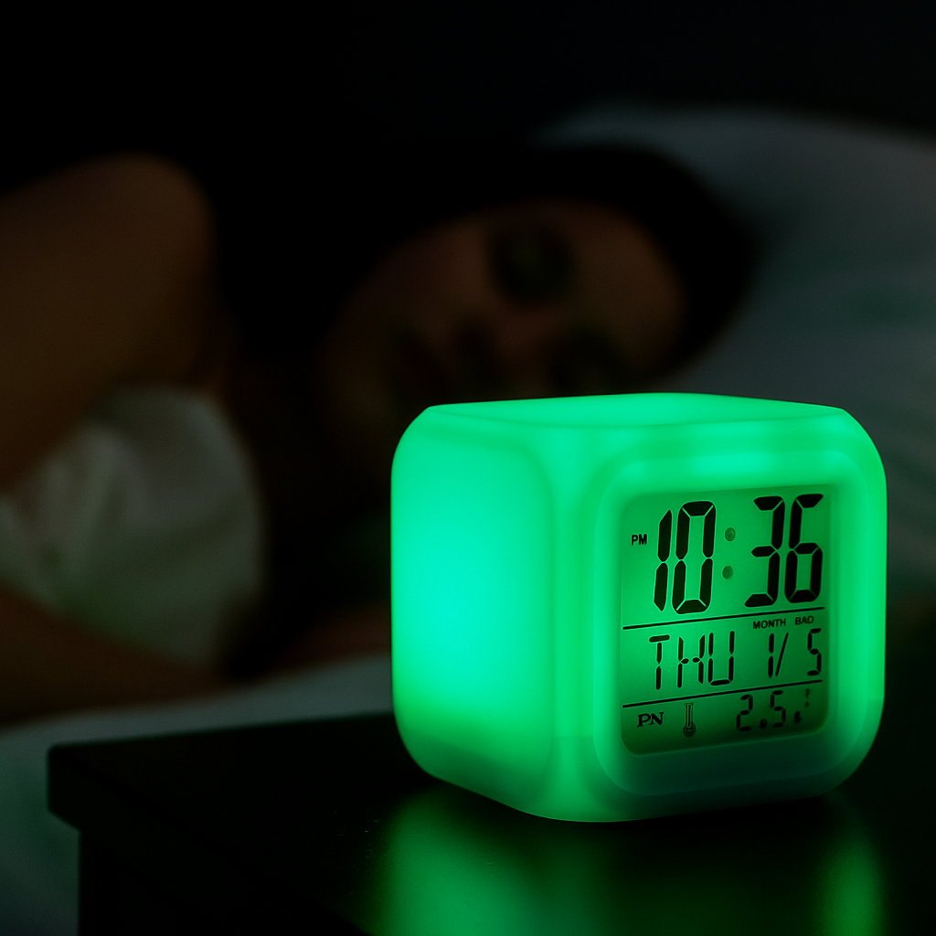 Réveil Enfant 10 ans – Cube LED Lumineux avec Alarme et Thermomètre